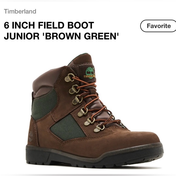 NIB TIMBERLAND FIELD LACE UP NUBUCK MENS/BOYS BOOTS SIZE 6 BROWN - Picture 3 of 17